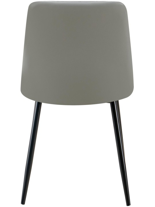 Eetkamerstoel Antibes kunstleer, lichtgrijs