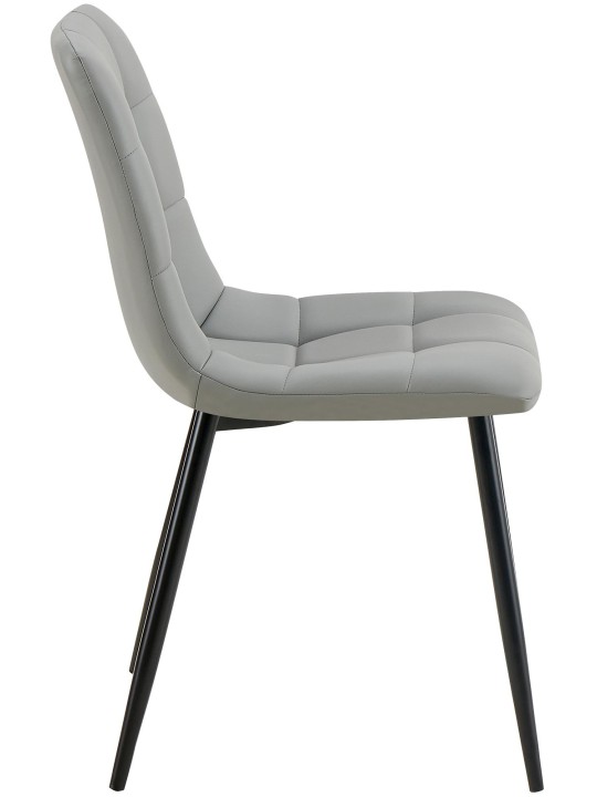 Eetkamerstoel Antibes kunstleer, lichtgrijs