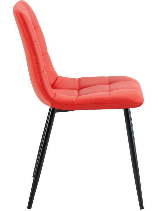 Eetkamerstoel Antibes kunstleer, rood