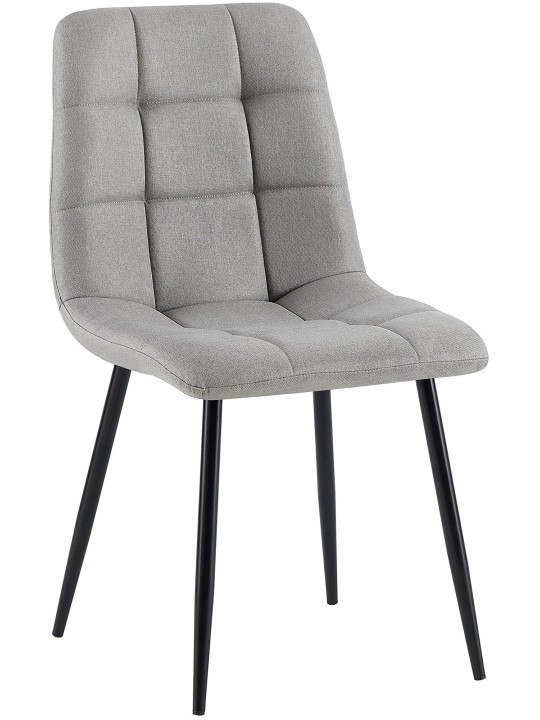 Eetkamerstoel Antibes stof, lichtgrijs