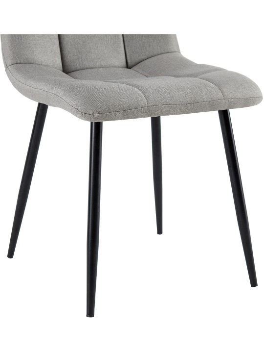 Eetkamerstoel Antibes stof, lichtgrijs