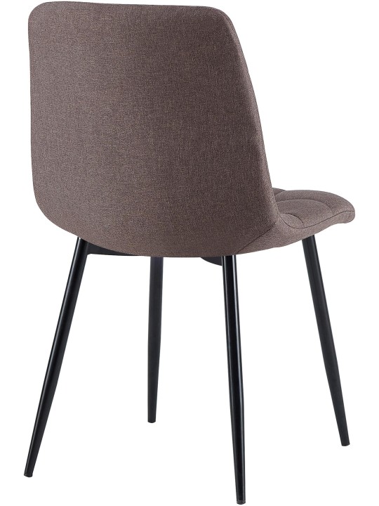 Set van 4 eetkamerstoelen Antibes stof, bruin