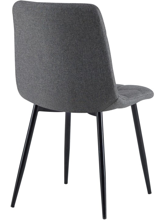 Set van 4 eetkamerstoelen Antibes stof, donkergrijs