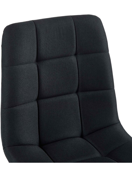 Set van 4 eetkamerstoelen Antibes stof, zwart