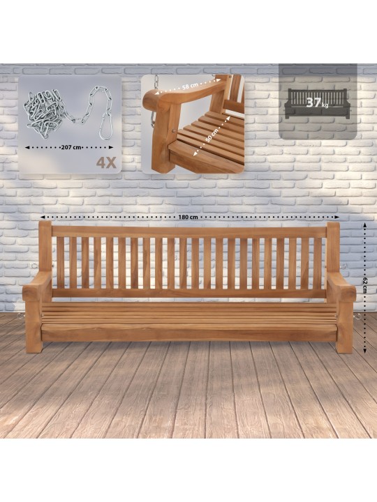 Joyce schommelbank 180 cm, teak Joyce schommelbank 180 cm, teak