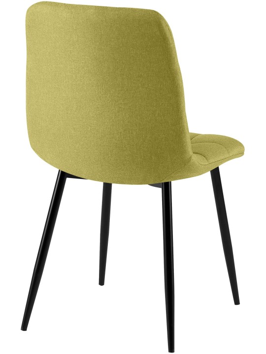 Set van 4 eetkamerstoelen Antibes stof, groen
