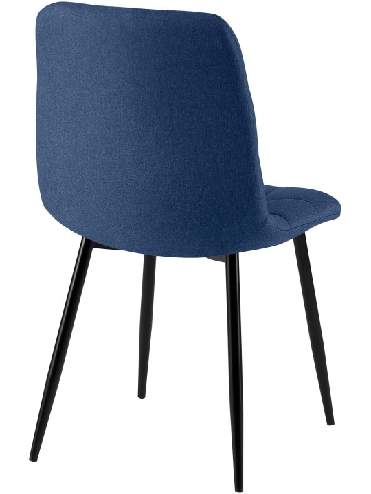 Set van 4 eetkamerstoelen Antibes stof, blauw