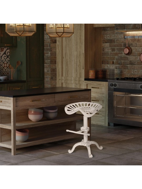 Barkruk Butch, antiek wit Barkruk Butch, antiek wit