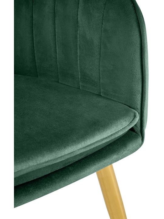 Eetkamerstoel Cheryl fluweel goud, groen