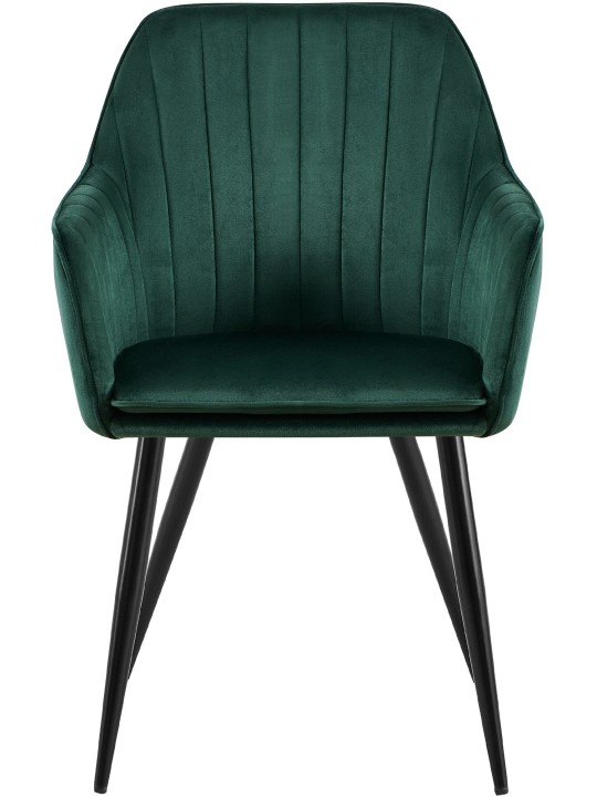 Eetkamerstoel Cheryl fluweel, groen