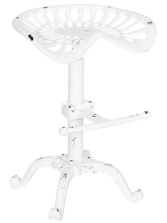 Set van 2 barkrukken Butch, antiek wit