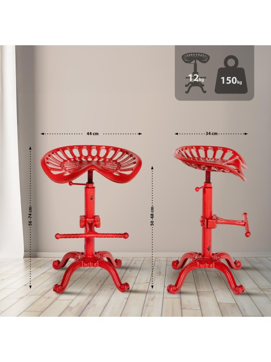 Set van 2 barkrukken Butch, rood