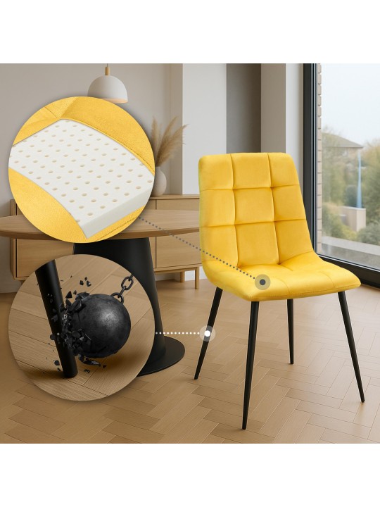 Antibes eetkamerstoel, geel Antibes eetkamerstoel, geel