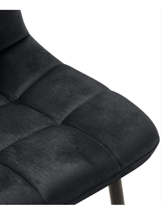 Set van 4 eetkamerstoelen Antibes, zwart