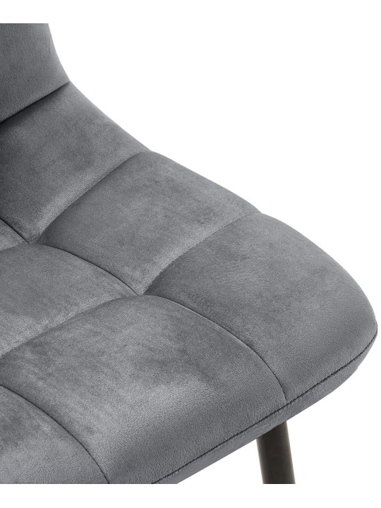 Set van 4 eetkamerstoelen Antibes, donkergrijs