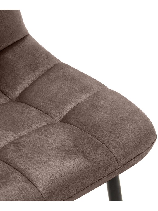 Set van 4 eetkamerstoelen Antibes, bruin