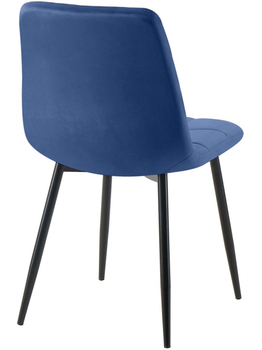 Set van 4 eetkamerstoelen Antibes, blauw