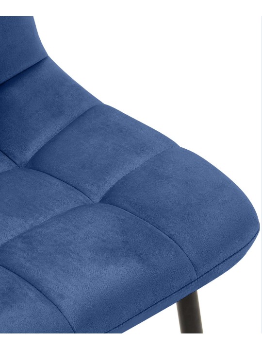 Set van 4 eetkamerstoelen Antibes, blauw