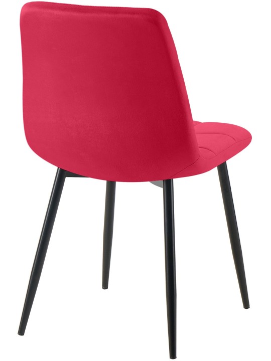 Set van 4 eetkamerstoelen Antibes, rood