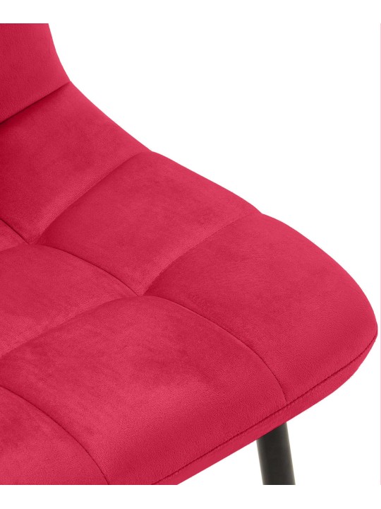 Set van 4 eetkamerstoelen Antibes, rood