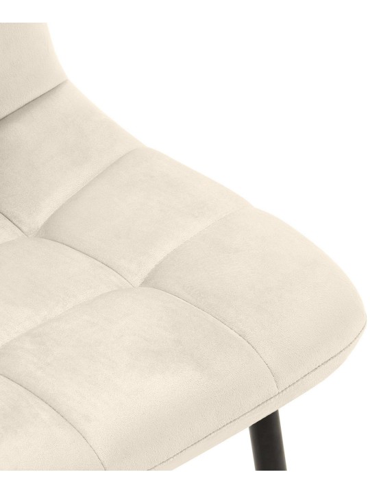 Set van 4 eetkamerstoelen Antibes, crème