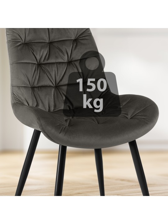 Set van 2 Rossford eetkamerstoelen, antraciet