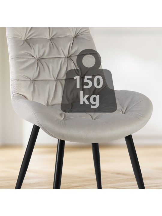 Set van 2 Rossford eetkamerstoelen, grijs