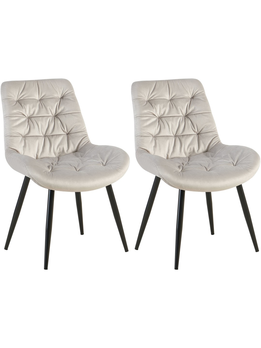 Set van 2 Rossford eetkamerstoelen, grijs