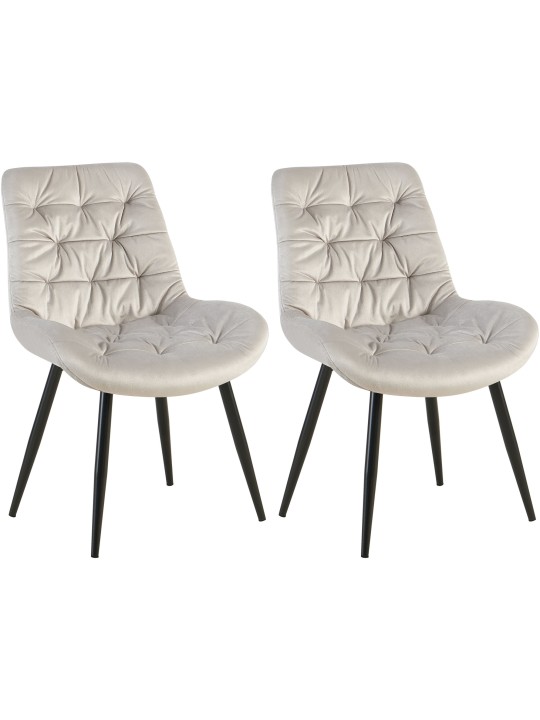 Set van 2 Rossford eetkamerstoelen, grijs