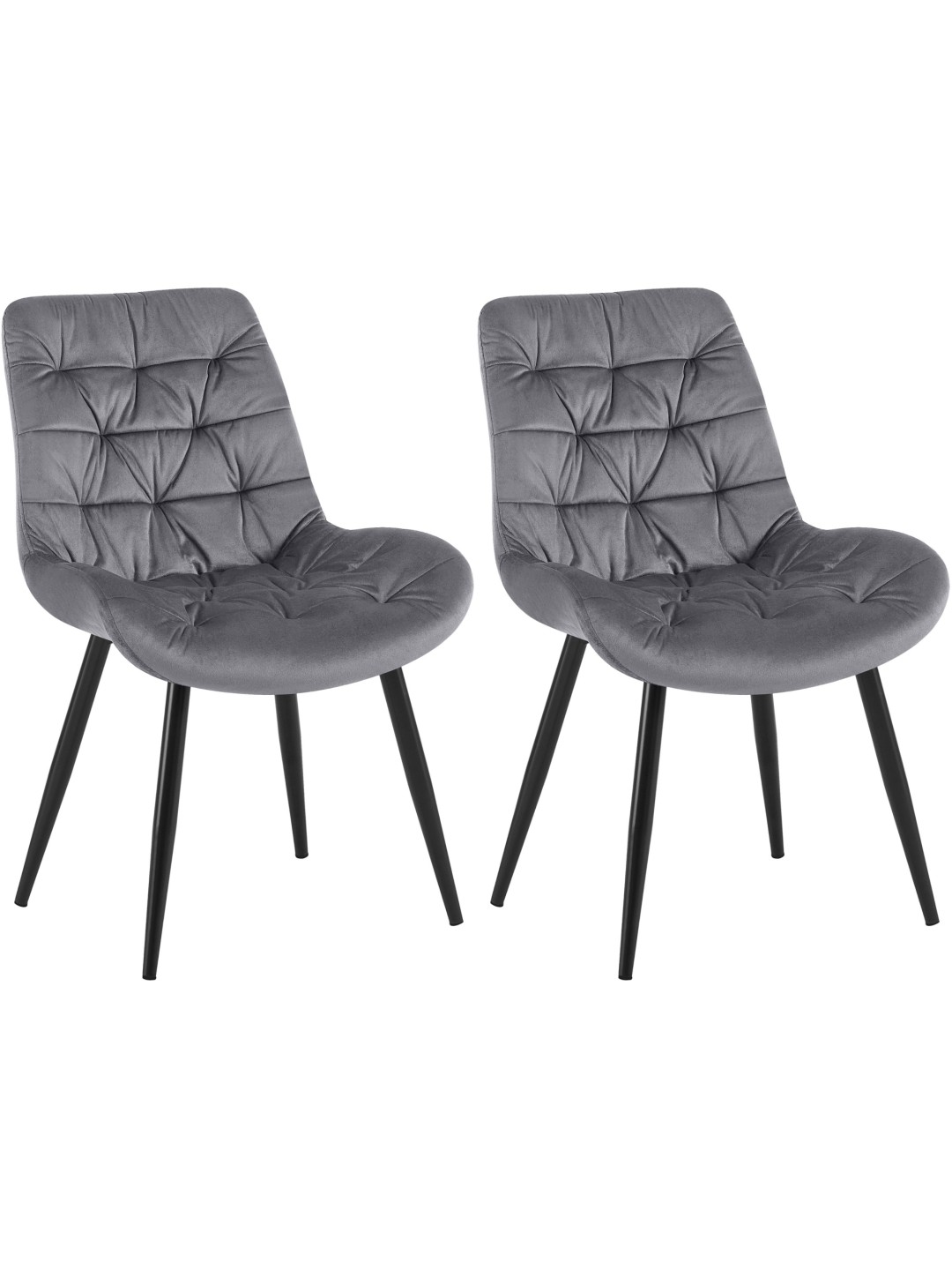 Set van 2 Rossford eetkamerstoelen, donkergrijs