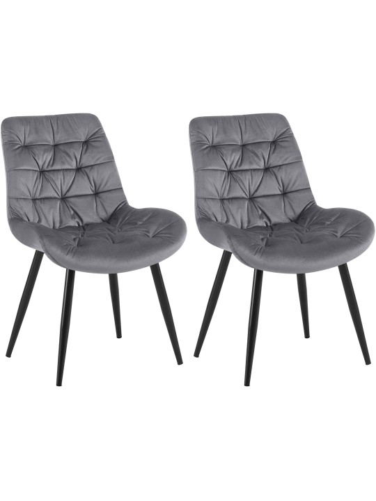 Set van 2 Rossford eetkamerstoelen, donkergrijs