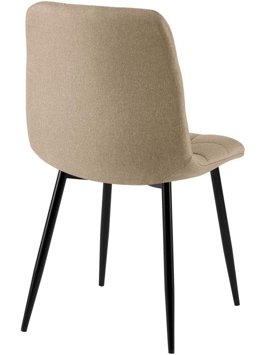 Set van 4 eetkamerstoelen Antibes stof, taupe