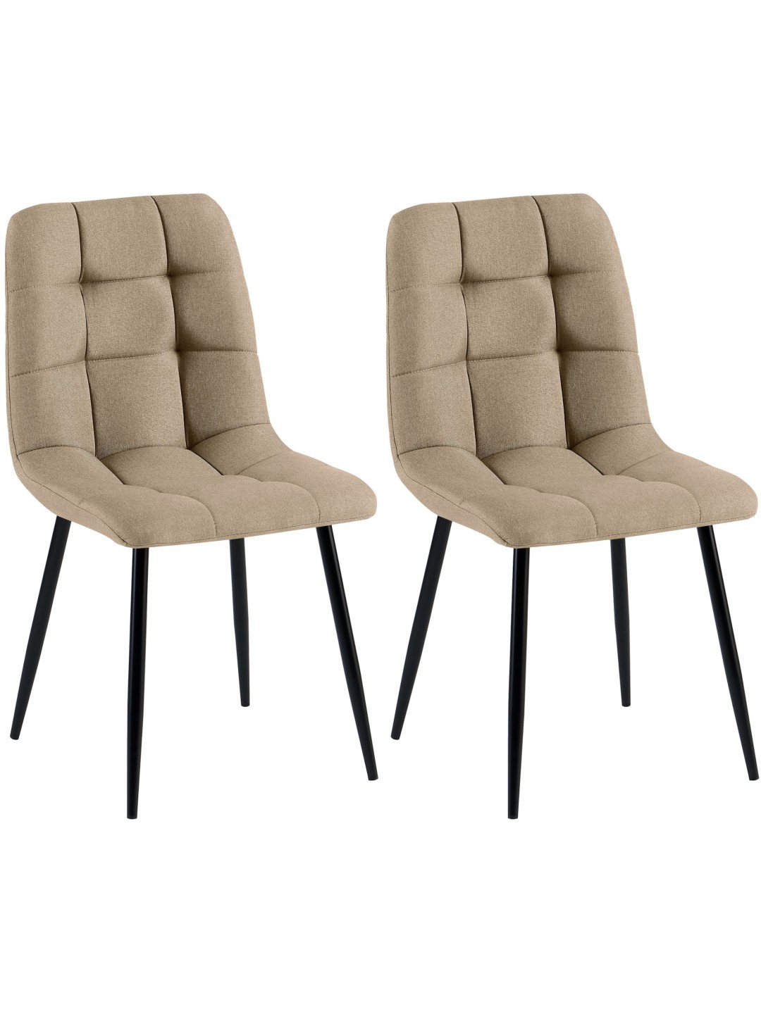 Set van 2 eetkamerstoelen Tilde stof, taupe
