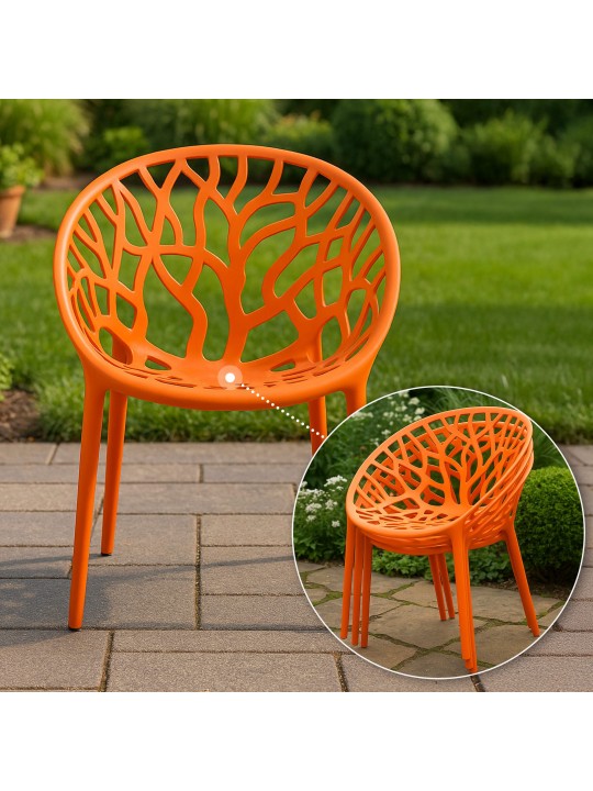 Set van 4 stoelen Hope, oranje