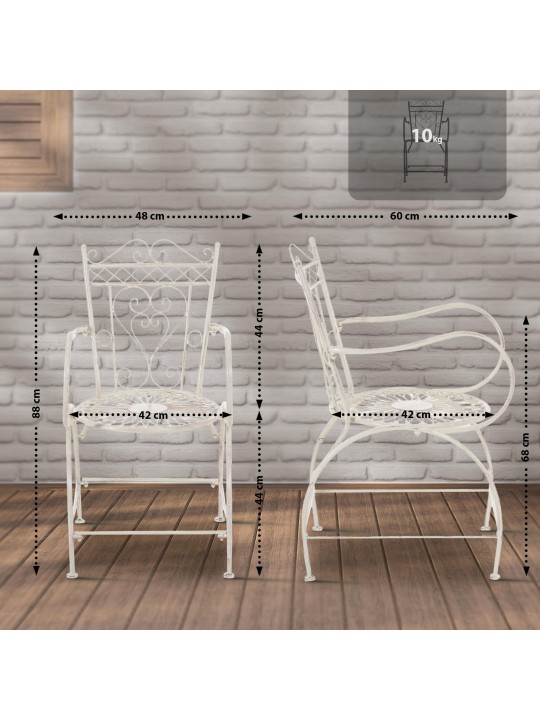 Stoel Sheela, antiek crème