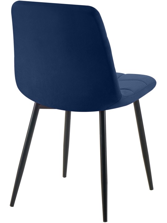 Eetkamerstoel Tilde fluweel, blauw Eetkamerstoel Tilde fluweel, blauw