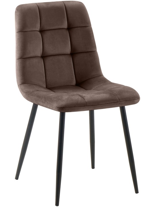 Eetkamerstoel Tilde fluweel, bruin Eetkamerstoel Tilde fluweel, bruin