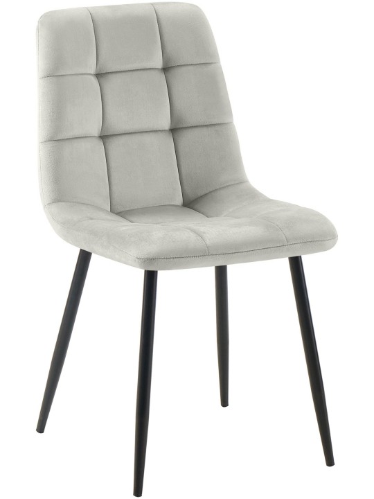 Eetkamerstoel Tilde fluweel, grijs Eetkamerstoel Tilde fluweel, grijs