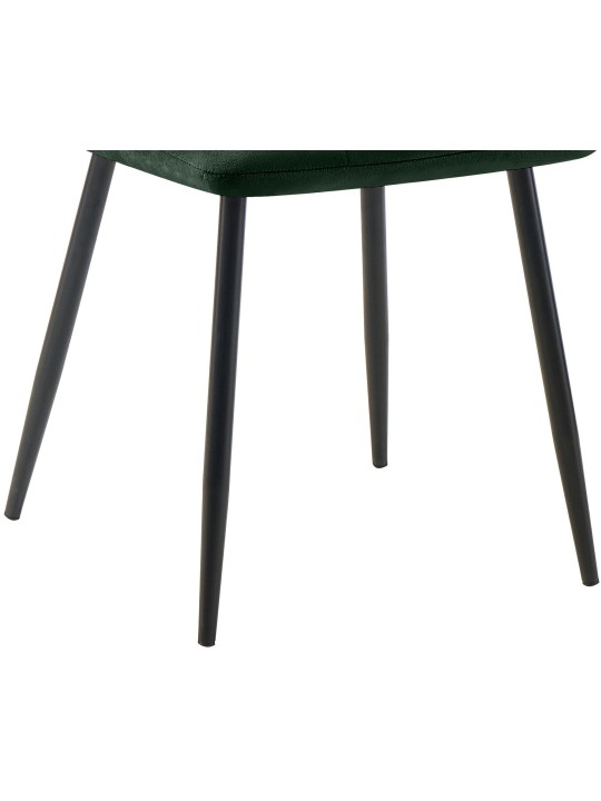 Set van 2 eetkamerstoelen Tilde fluweel, groen