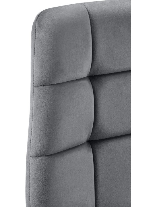 Set van 2 eetkamerstoelen Tilde fluweel, donkergrijs