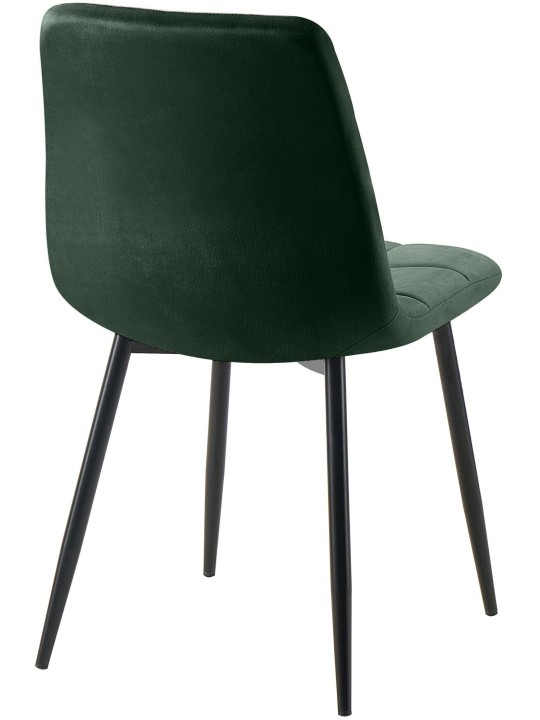 Set van 4 eetkamerstoelen Tilde fluweel, groen