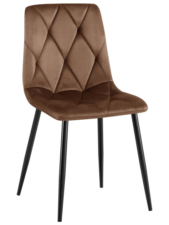Clairton fluwelen eetkamerstoel, bruin Clairton fluwelen eetkamerstoel, bruin