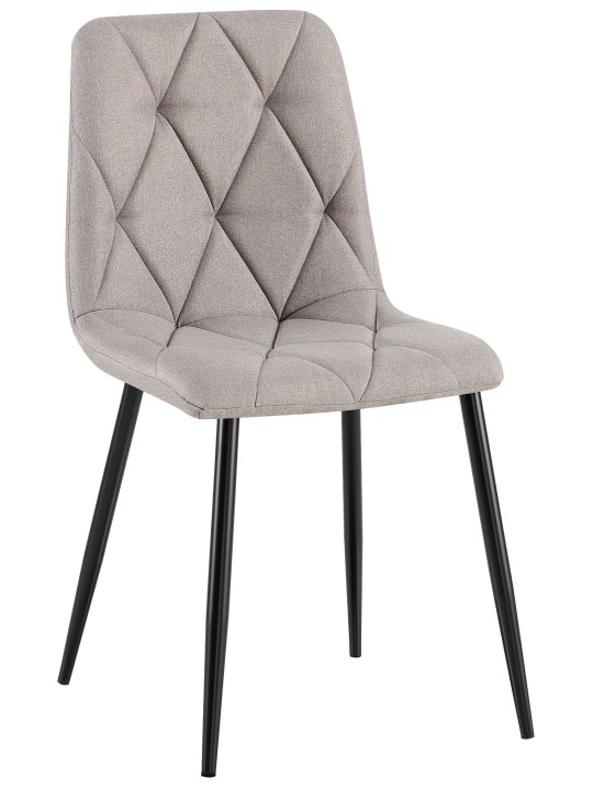 Eetkamerstoel Clairton stof, lichtgrijs