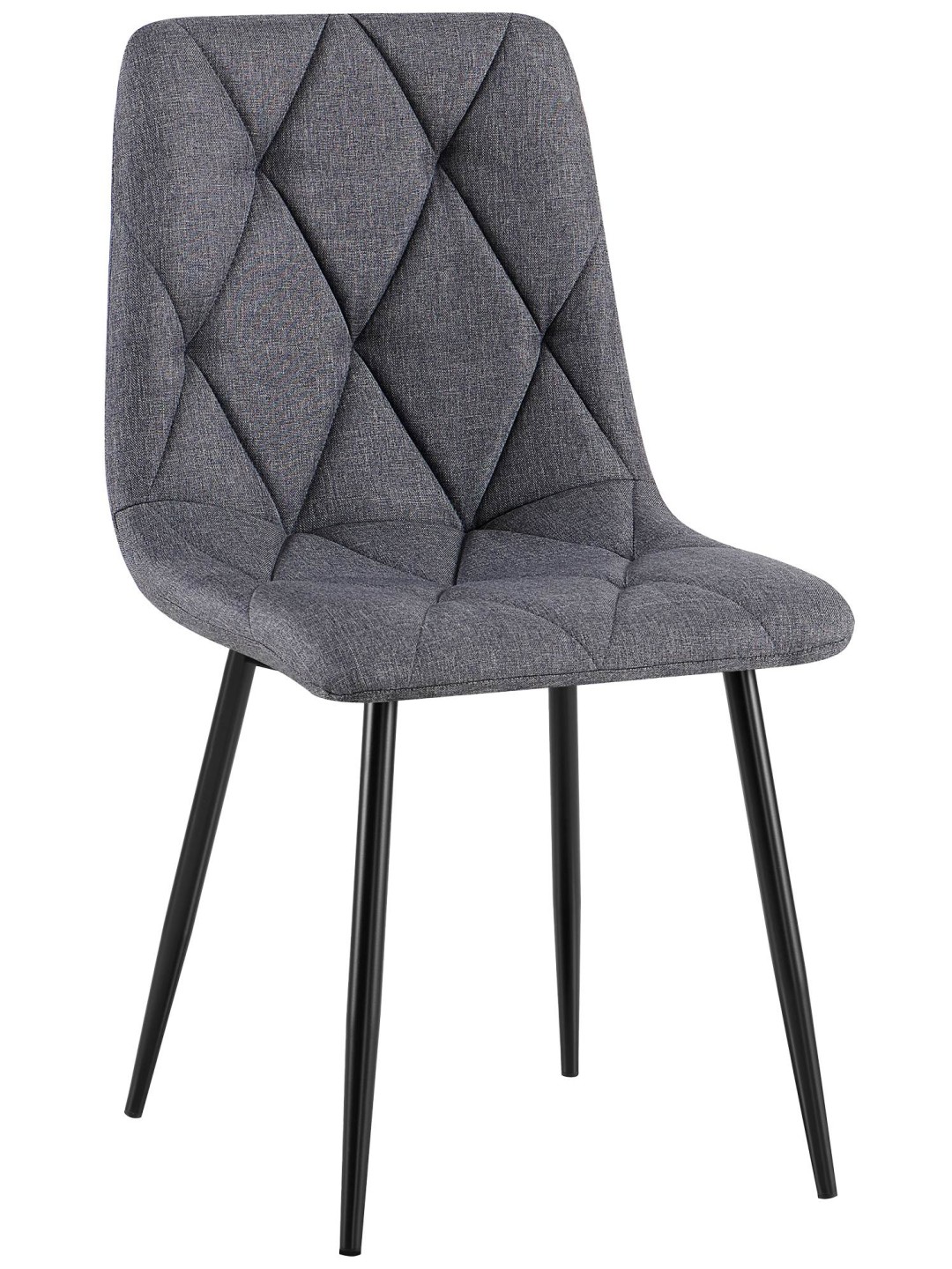 Eetkamerstoel Clairton stof, donkergrijs