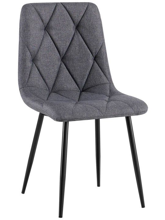 Eetkamerstoel Clairton stof, donkergrijs