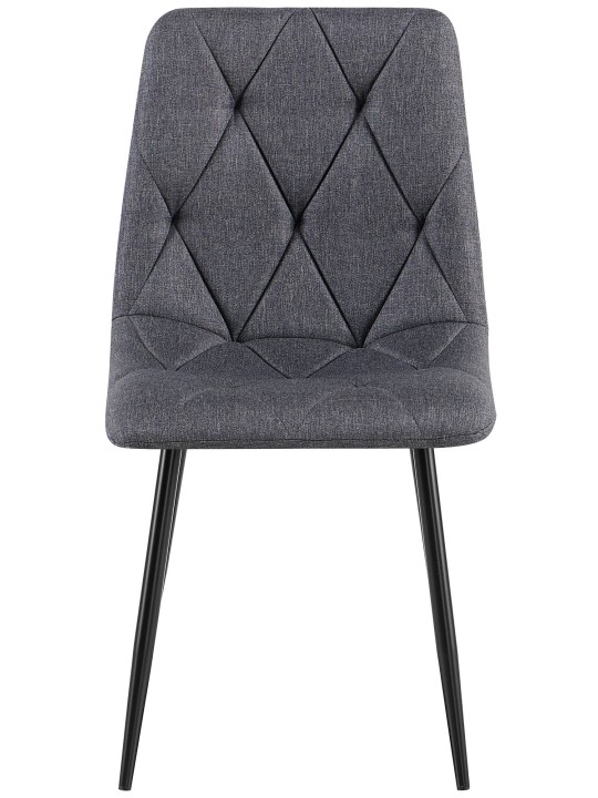 Eetkamerstoel Clairton stof, donkergrijs
