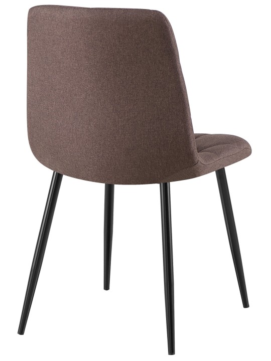 Set van 2 eetkamerstoelen Clairton stof, bruin