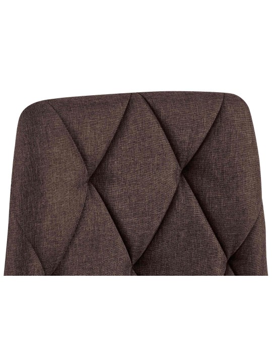 Set van 2 eetkamerstoelen Clairton stof, bruin