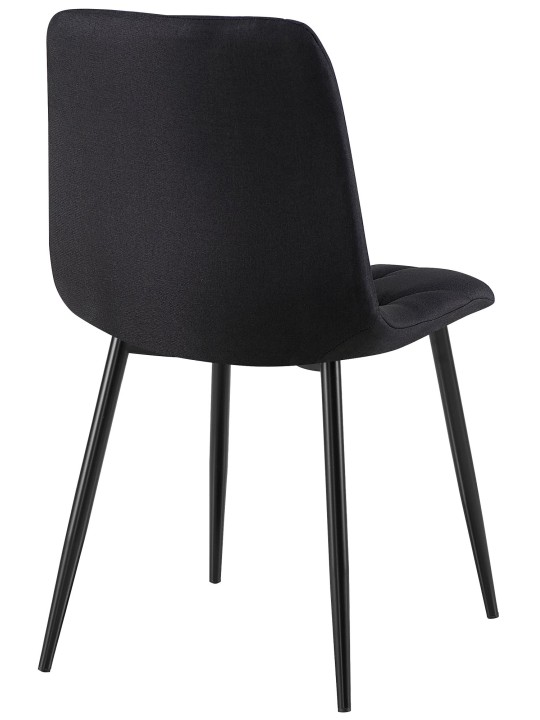 Set van 2 eetkamerstoelen Clairton stof, zwart