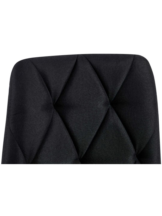 Set van 2 eetkamerstoelen Clairton stof, zwart